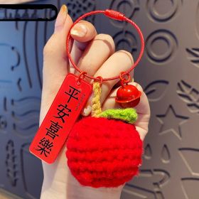 Woven Wool Crocheted Persimmon Peanut Keychain (Option: Style5-OPP Bag Packaging)