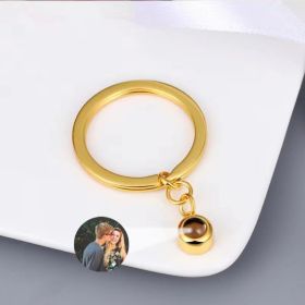 Projection Keychain Languages I Love Your Necklace Projection Customization (Color: Gold)