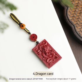 Purple Gold Sand Cinnabar Zodiac Dragon Key Chain (Option: 4 Dragon Brand)