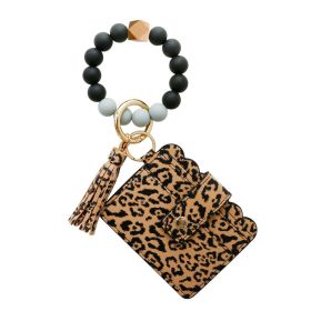 Silicone Bracelet Wrist Keychain Pendant (Option: K68230 Leopard Print)