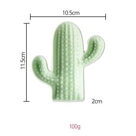 Ceramic Small Saucer Household Dipping Sauce Creative Personality Cute (Option: Light green cactus)
