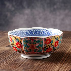 Japanese Ceramic Soup Plate Court Painting Retro Nostalgia (Option: 5inch lotus bowl065)
