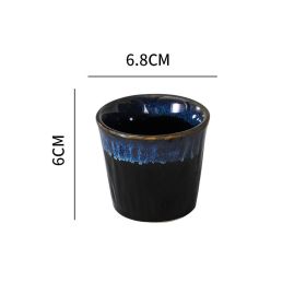 A New Type Of Ceramic Tableware Set (Option: Water cup blue)