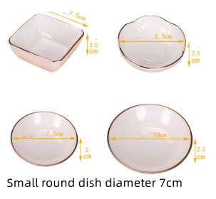 Phnom Penh Ceramic Dish For Seasoning (Option: Small round dish diameter 7cm)