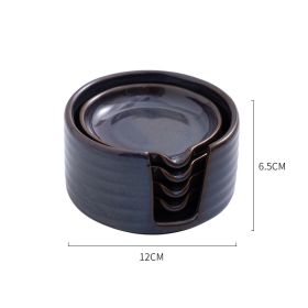 Japanese Household Ceramic Creative Sauce Plate (Color: Black)