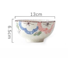 Household Underglaze Hand Painted Ceramic Rice Bowl (Option: Colorful-5inches)