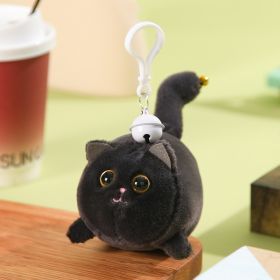 Keychain Wagging Tail Cat Xiaofei Pig Plush (Option: Black Tail Kitten Key Buckle)