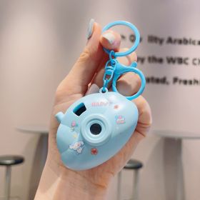 Cartoon Mini Cloud Camera Projection Lamp Keychain (Option: Blue Big Ear Dog)