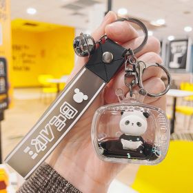 Acrylic Floating Doll Panda Keychain Pendant (Option: Black Water Panda)