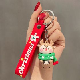 Women's Cute Fashion Cartoon Doll Christmas Keychain (Option: Snowflake Scarf Reindeer)