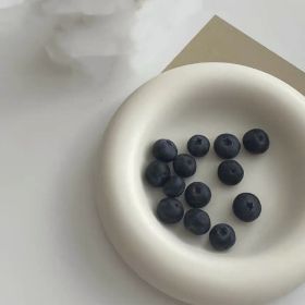 Matte Glazed Home Curved Tray Size Dimensions (Option: Circle1 White Plate Small)