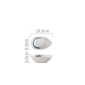Irregular Creative Small Saucer Shaped Ceramic (Option: Jiang Xue Magnolia Plate)