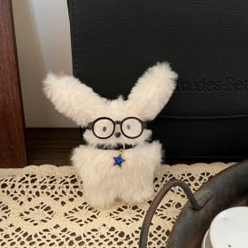 Fashion Pilot Long-haired Rabbit Keychain (Option: Myopia Bunny)