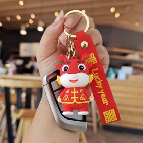 Creative Cute Little Dragon Shape Keychain Pendant (Color: Red)