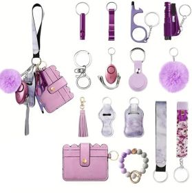 No Taser Handy Keychain Set (Color: Purple)