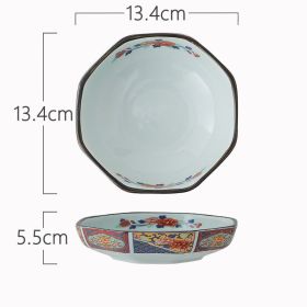 Ceramic Bowl Japanese Octagonal Tableware For Household Use (Option: A1527)