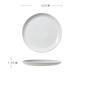 Beautiful Ceramic Dinner Plate Advanced Sense Of Micro Flaw (Option: Star River White platter)