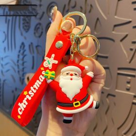 Cartoon Epoxy Santa Claus David's Deer Doll Keychain (Option: Santa Claus A Gift Box-OPP Bag Packaging)