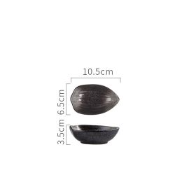 Irregular Creative Small Saucer Shaped Ceramic (Option: Black RhythmMagnolia Disc)